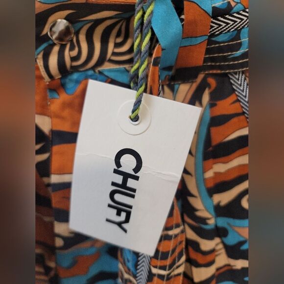 CHUFY KATHMANDU HEIGHTS Keket Shorts Pleated Navy Boho Belted Tie Small NWT - Picture 6 of 9